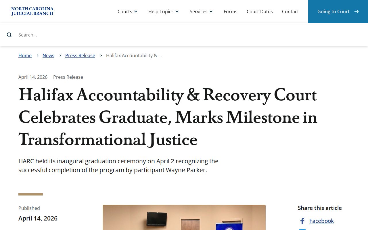 Halifax County criminal docket accountability and recovery court