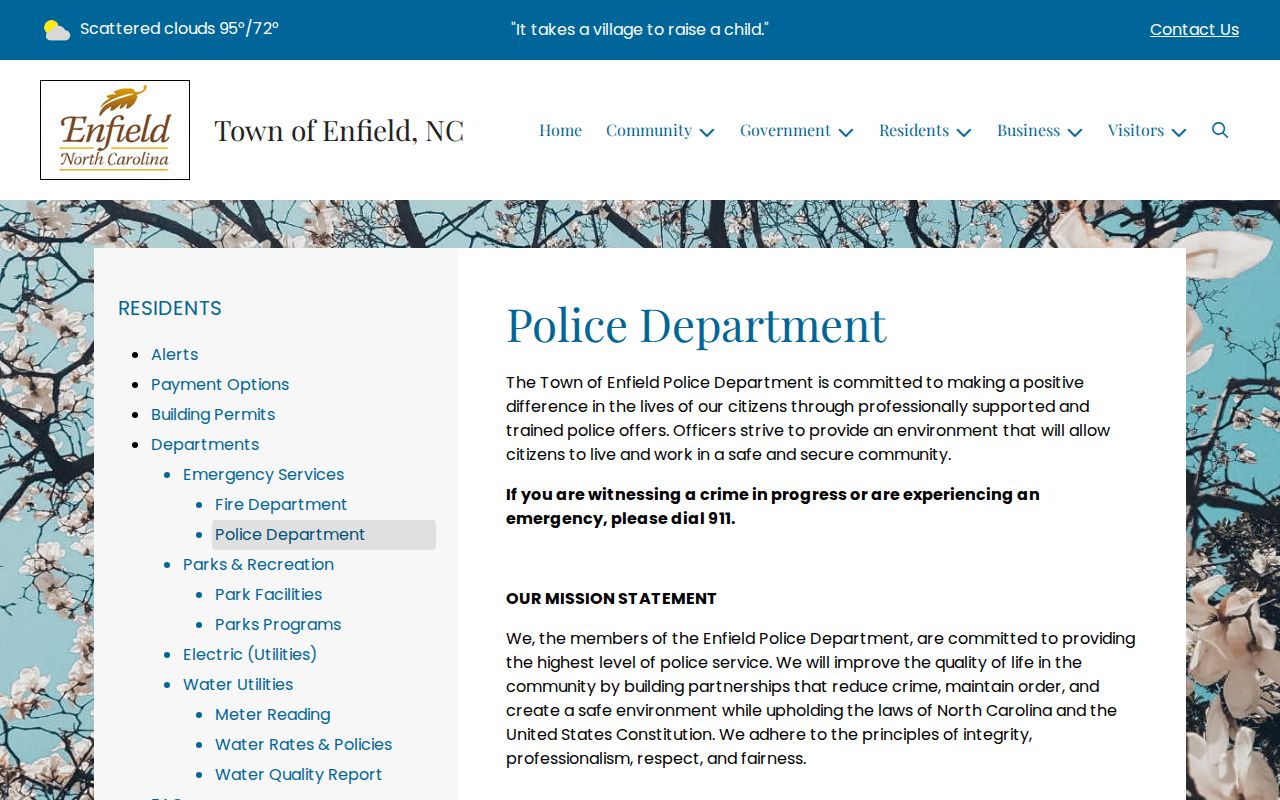 Enfield Halifax County court docket search police contact source