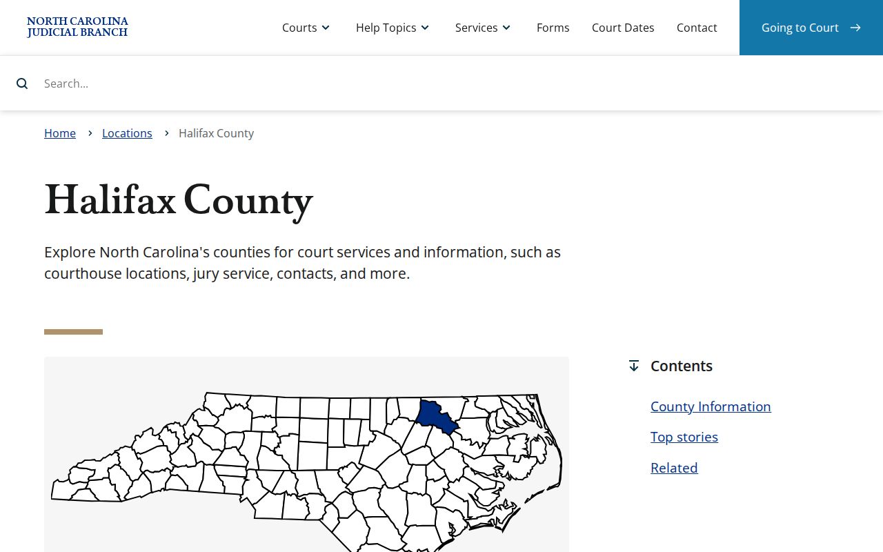 Halifax County court docket Judicial Branch location page